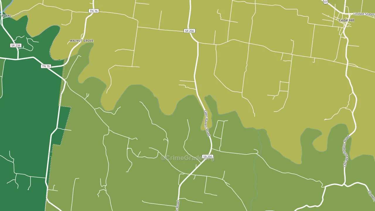 Stroudsville, TN Map of Assault Rates