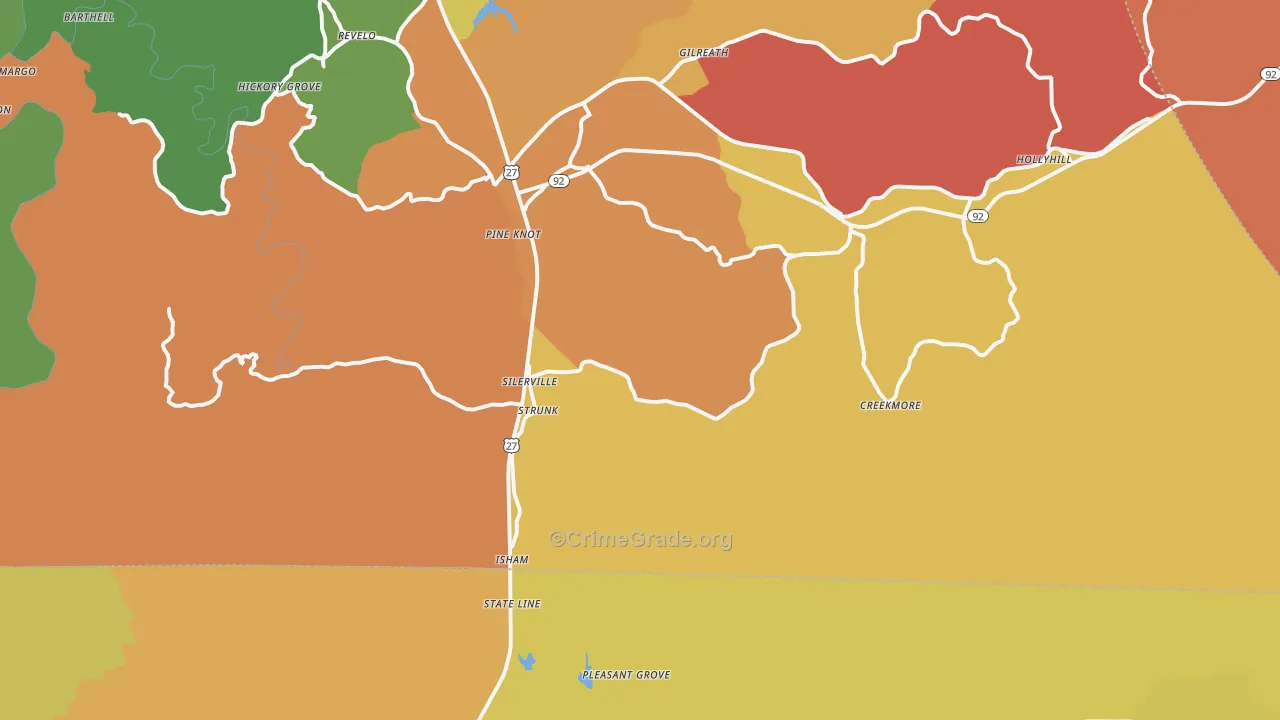 Strunk, KY Map of Assault Rates