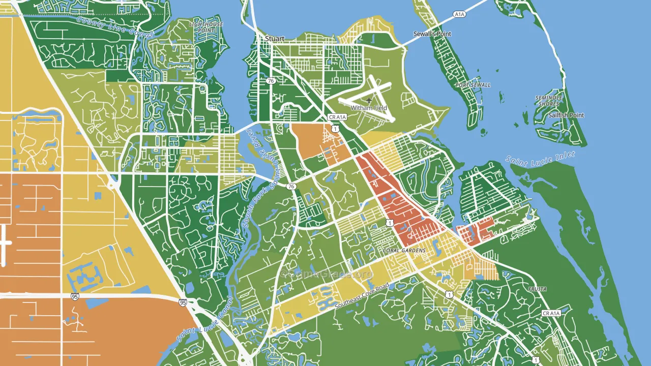 Stuart, FL Map of Assault Rates