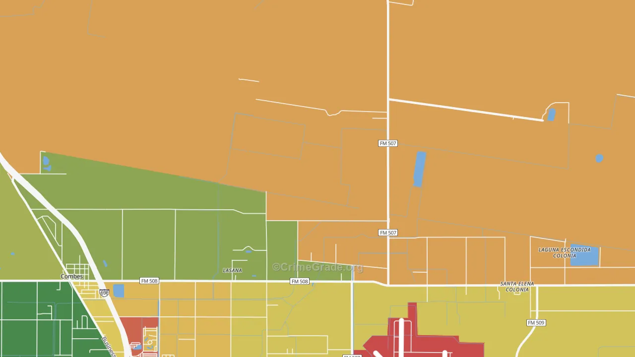 Stuart Place, TX Map of Assault Rates