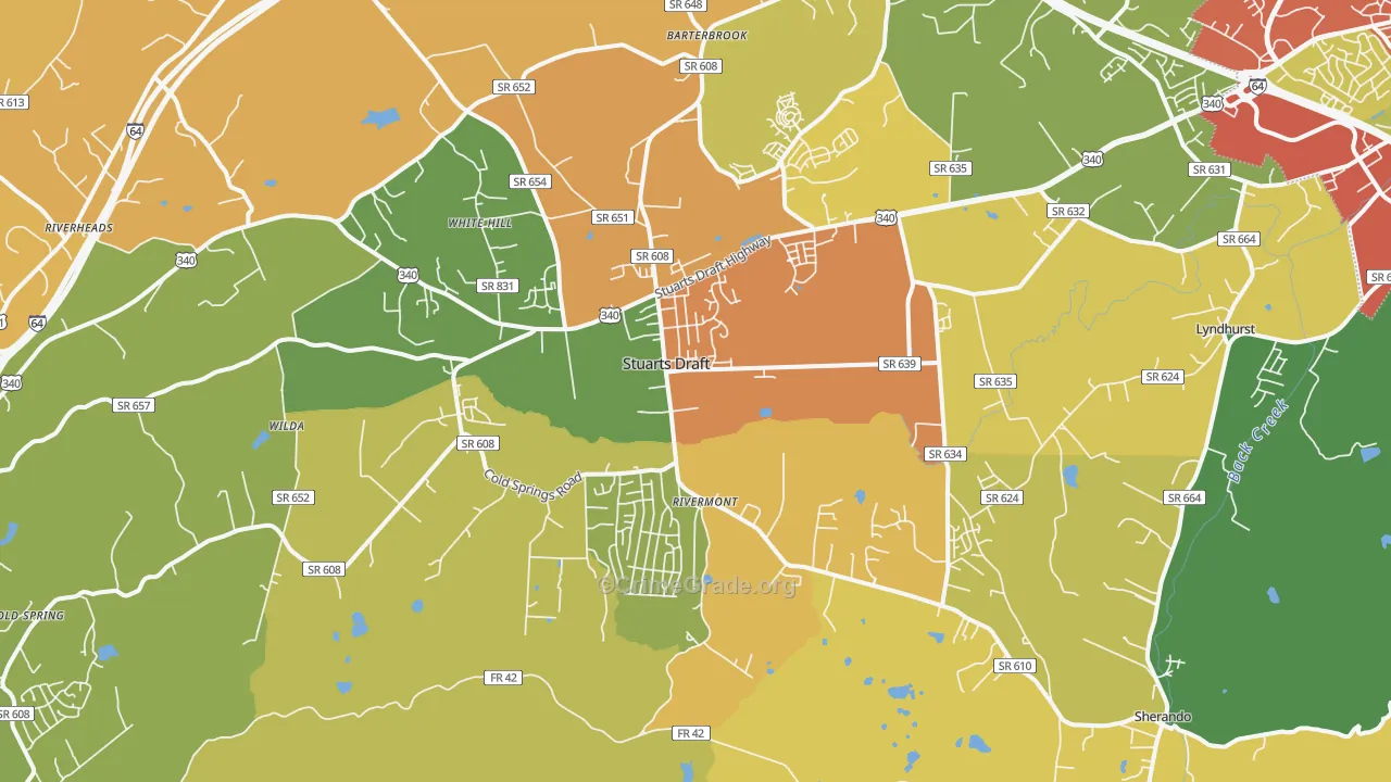 Stuarts Draft, VA Map of Assault Rates