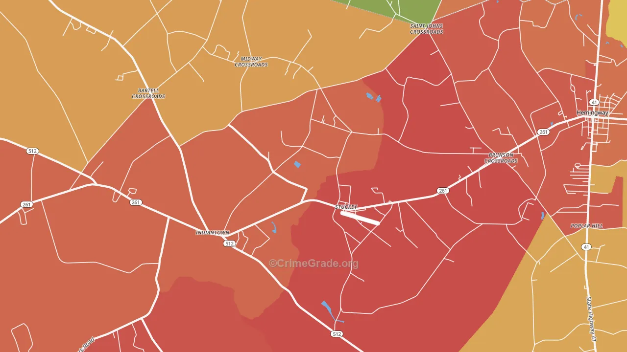 Stuckey, SC Map of Assault Rates