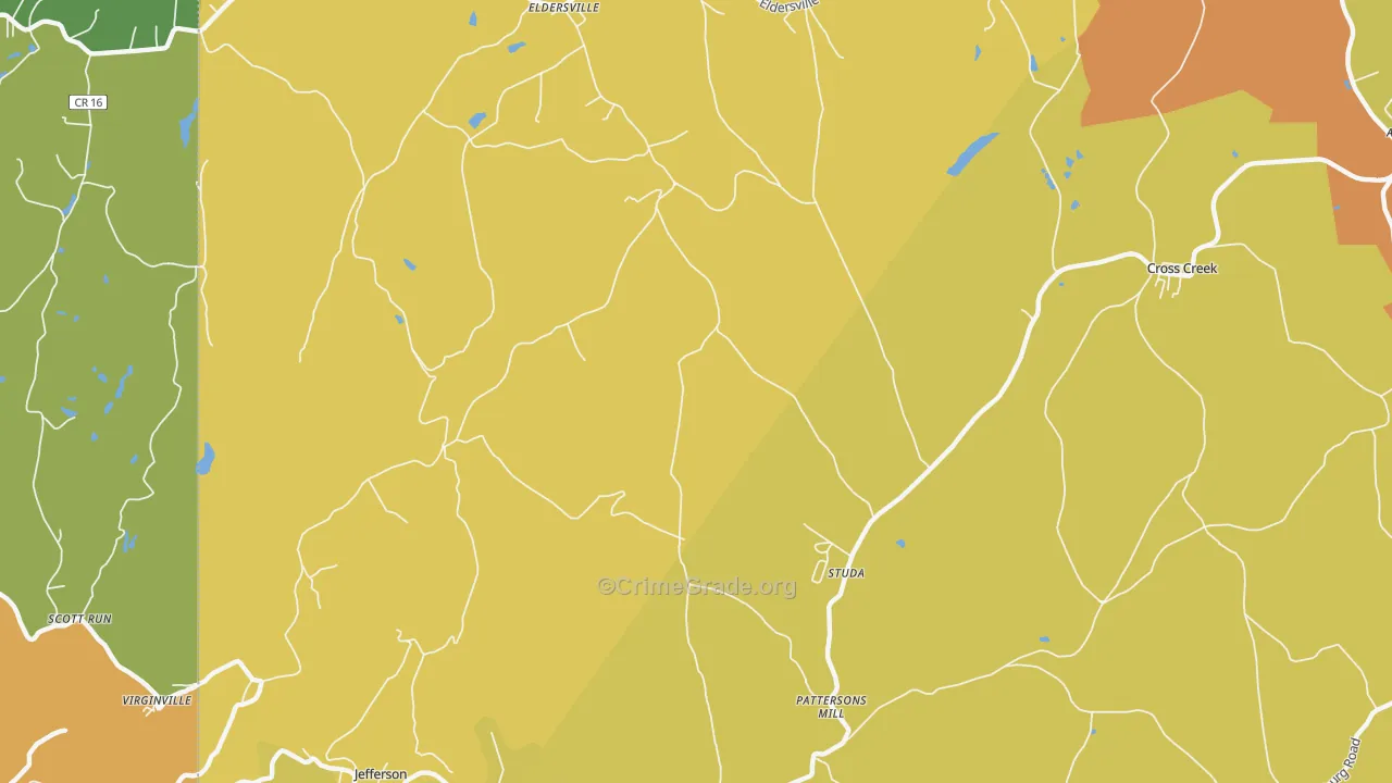 Studa, PA Map of Assault Rates