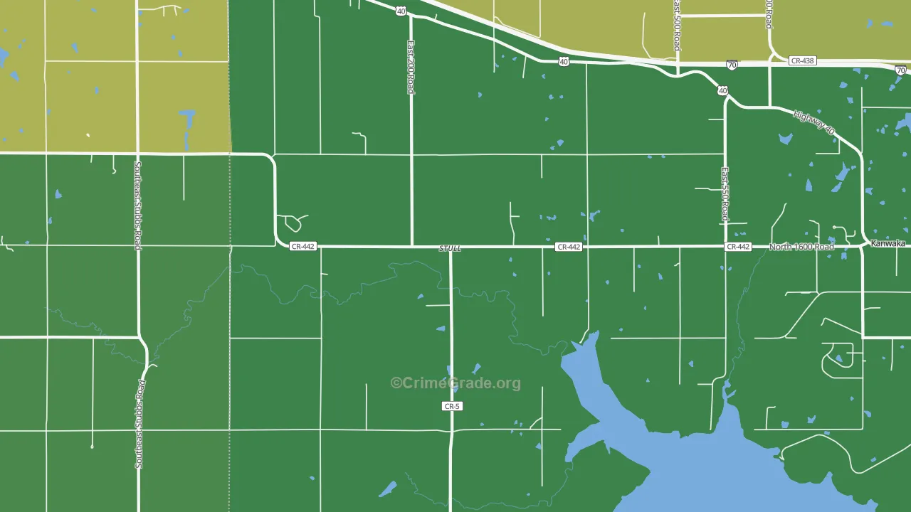 Stull, KS Map of Assault Rates