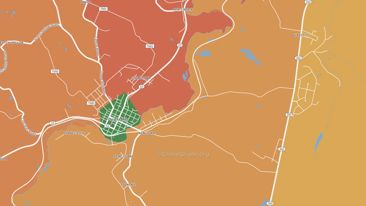 Stumptown, PA Map of Assault Rates