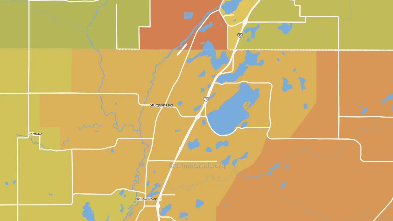 Sturgeon Lake, MN Map of Assault Rates