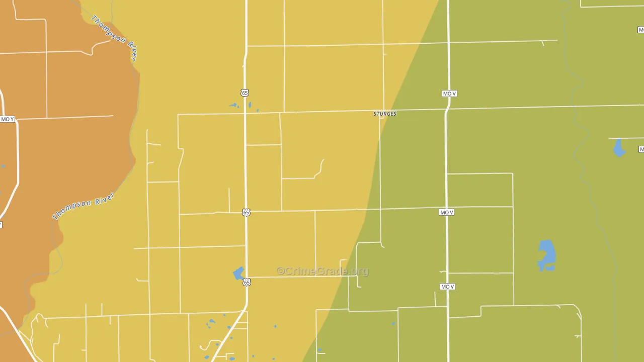 Sturges, MO Map of Assault Rates
