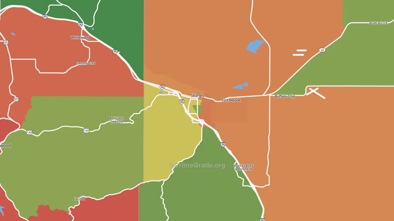 Sturgis, SD Map of Assault Rates