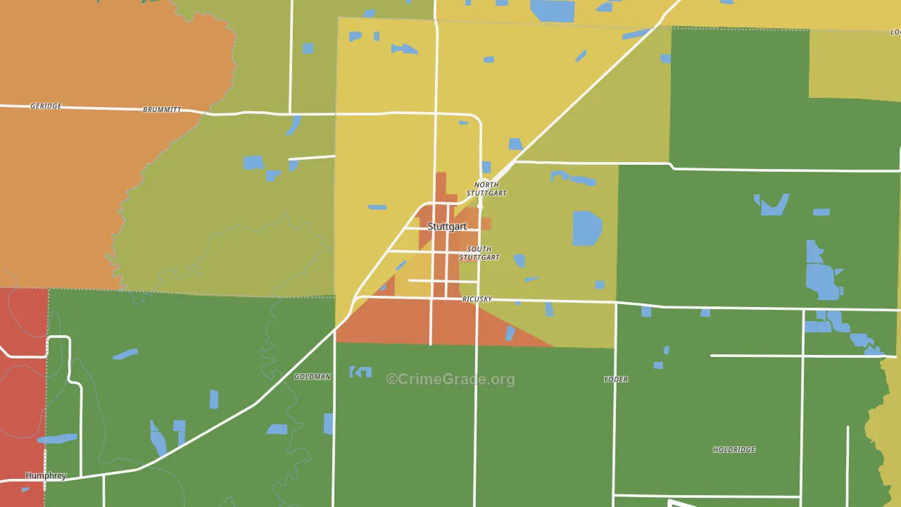 Stuttgart, AR Map of Assault Rates