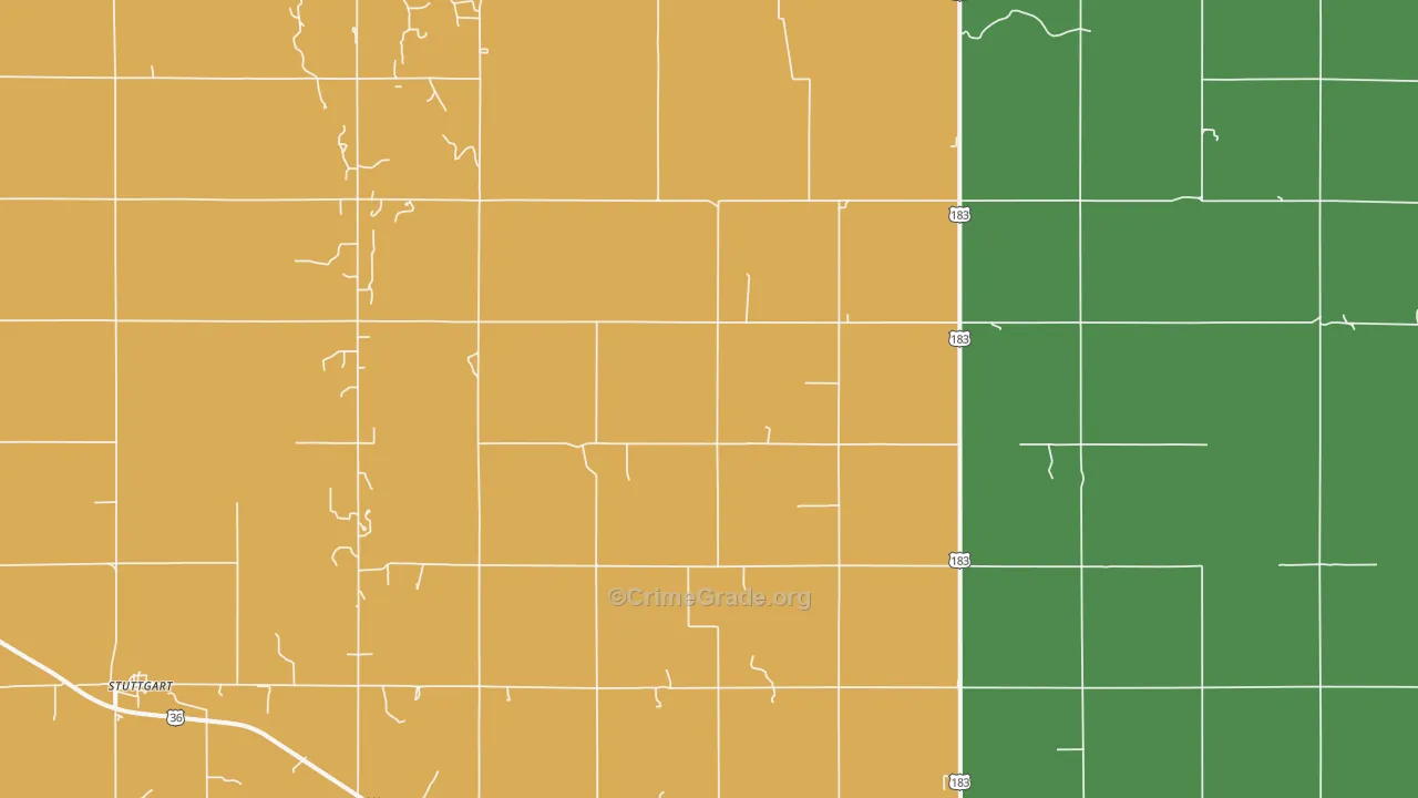 Stuttgart, KS Map of Assault Rates