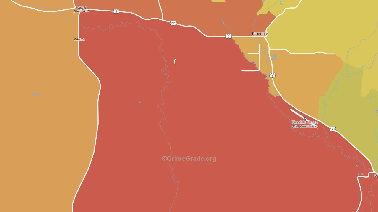 Sublette County, WY Map of Assault Rates