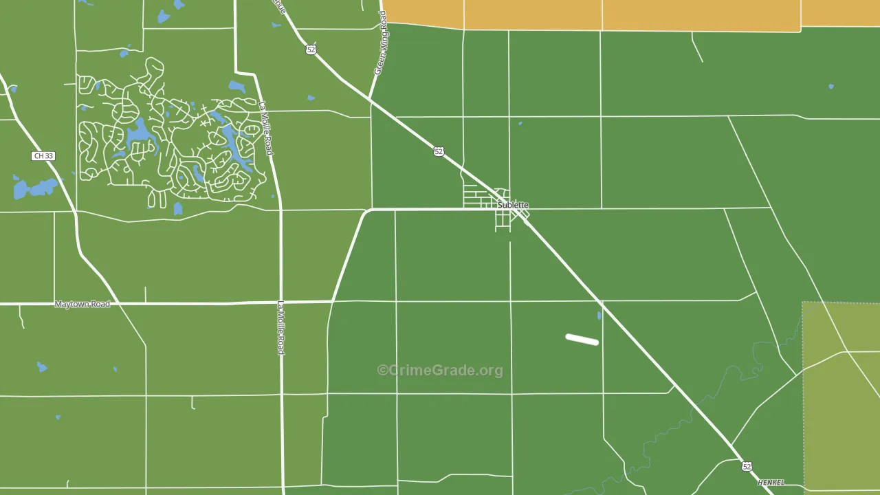 Sublette, IL Map of Assault Rates