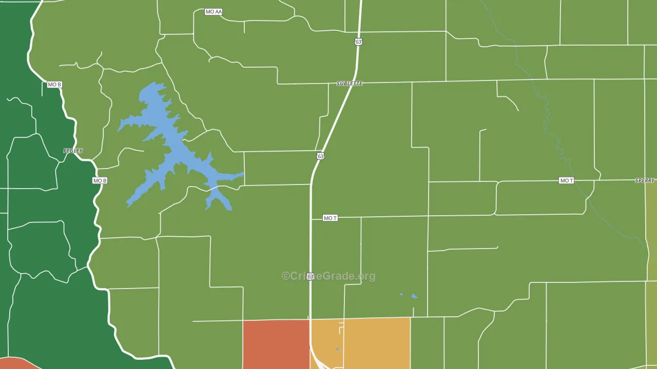Sublette, MO Map of Assault Rates