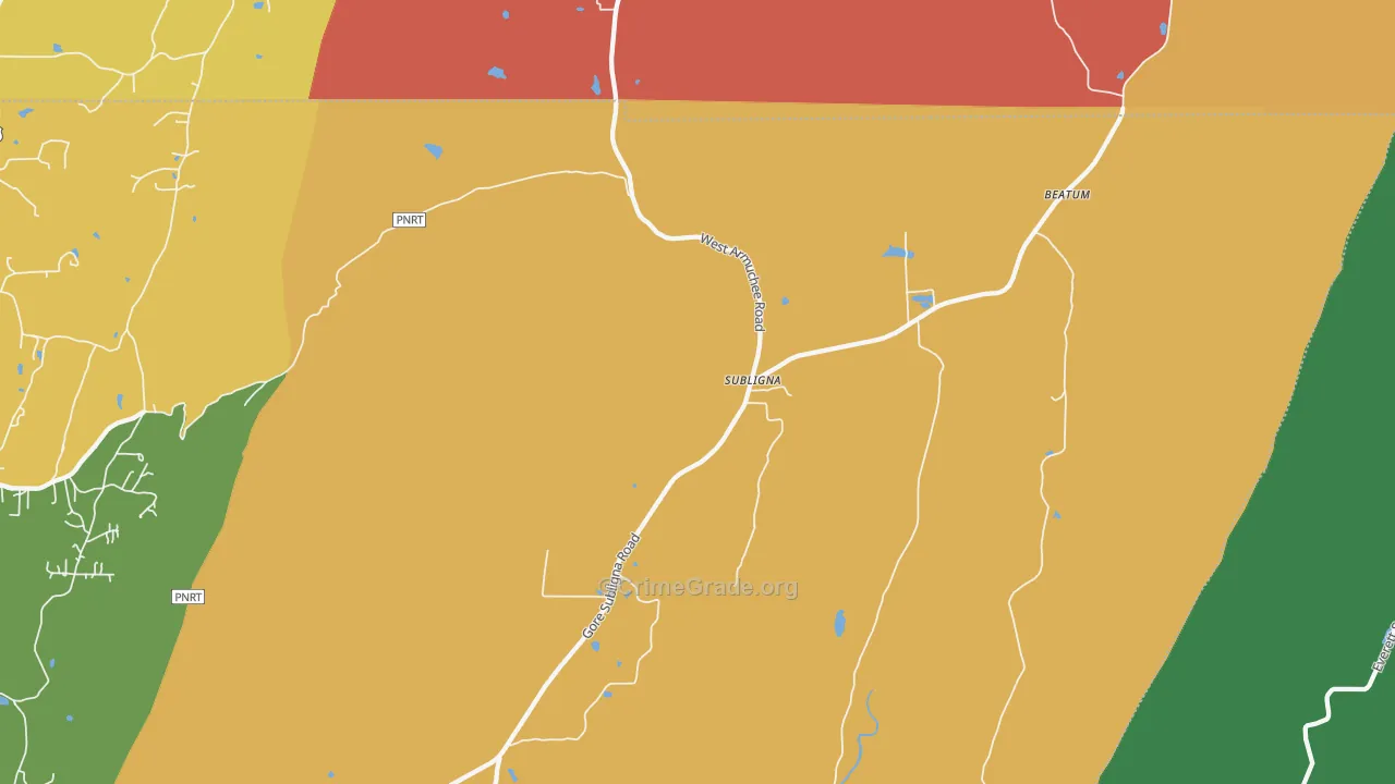 Subligna, GA Map of Assault Rates