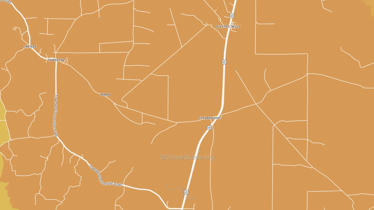 Sucarnoochee, MS Map of Assault Rates