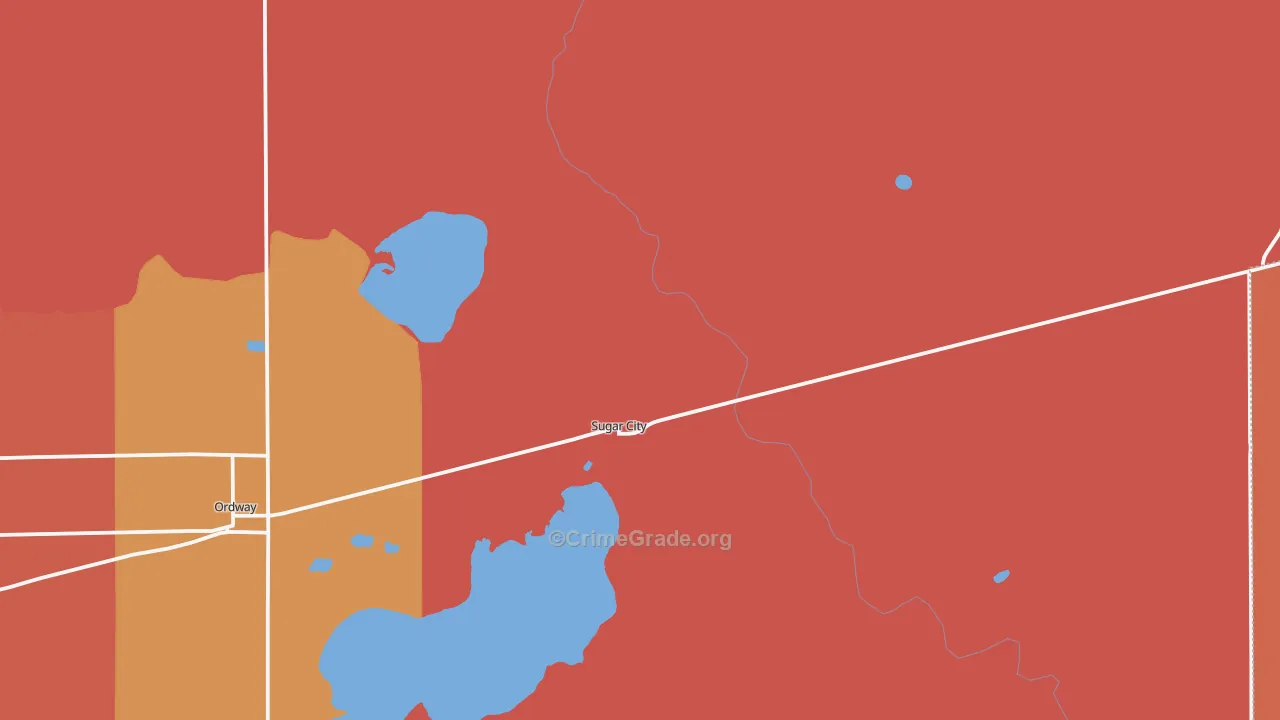 Sugar City, CO Map of Assault Rates