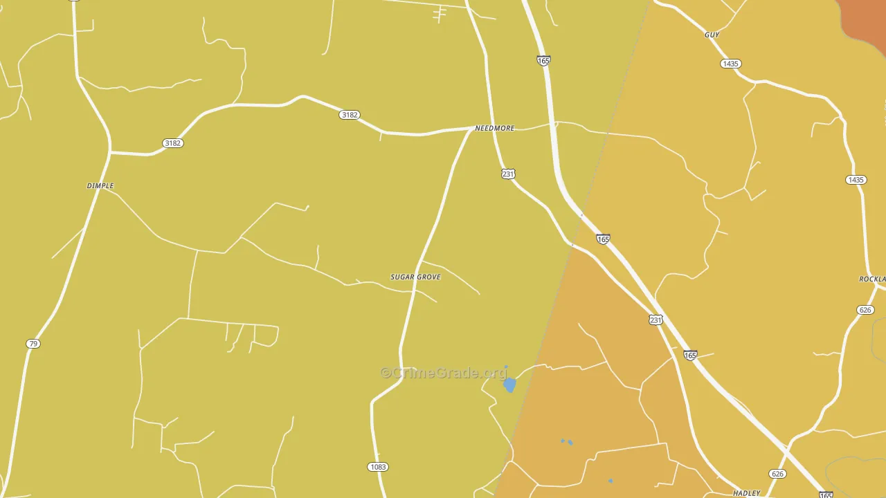 Sugar Grove, KY Map of Assault Rates