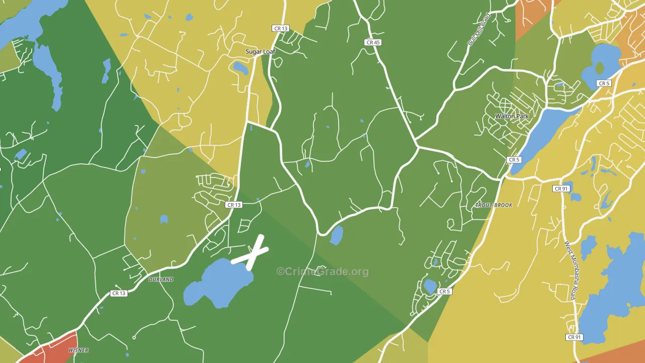 Sugar Loaf, NY Map of Assault Rates