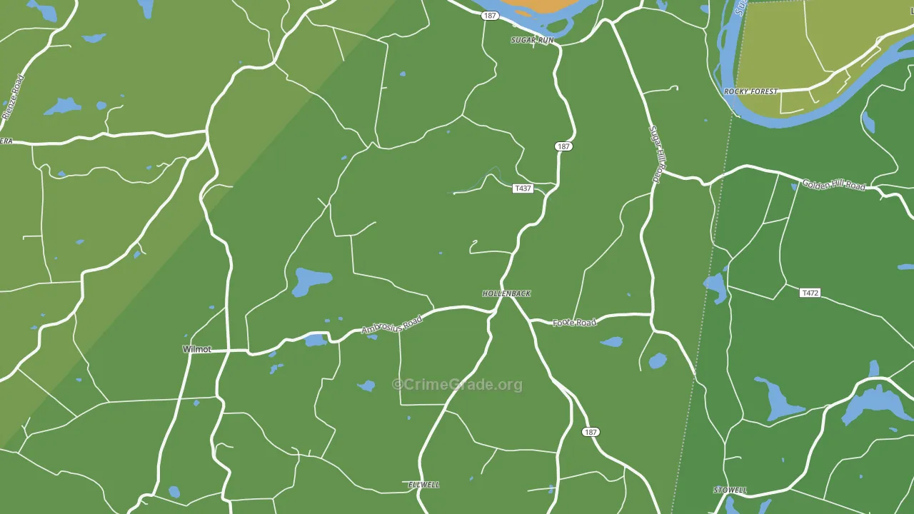 Sugar Run, PA Map of Assault Rates