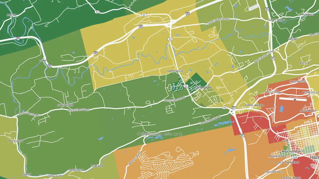 Sugarloaf, PA Map of Assault Rates