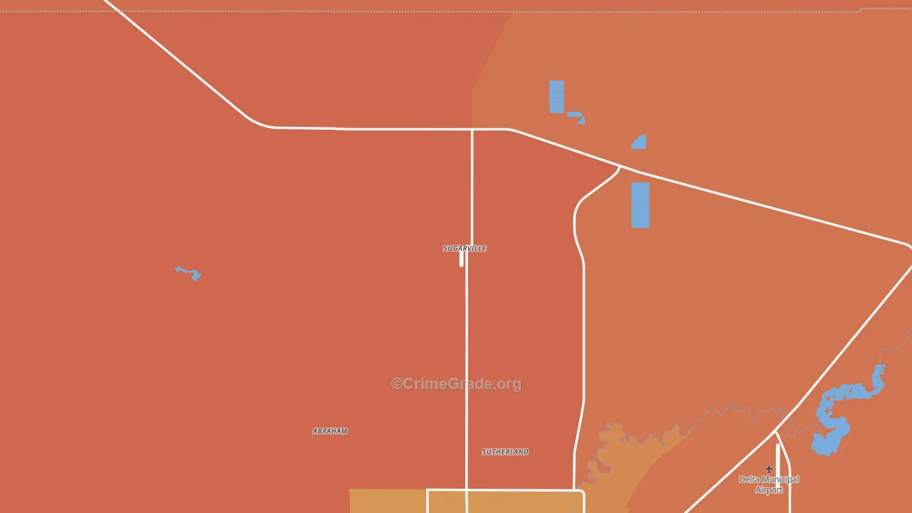 Sugarville, UT Map of Assault Rates