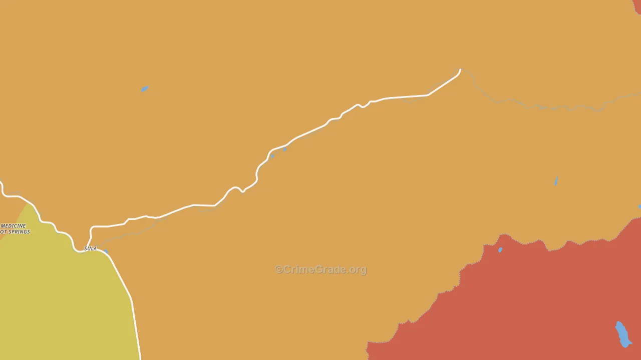 Sula, MT Map of Assault Rates