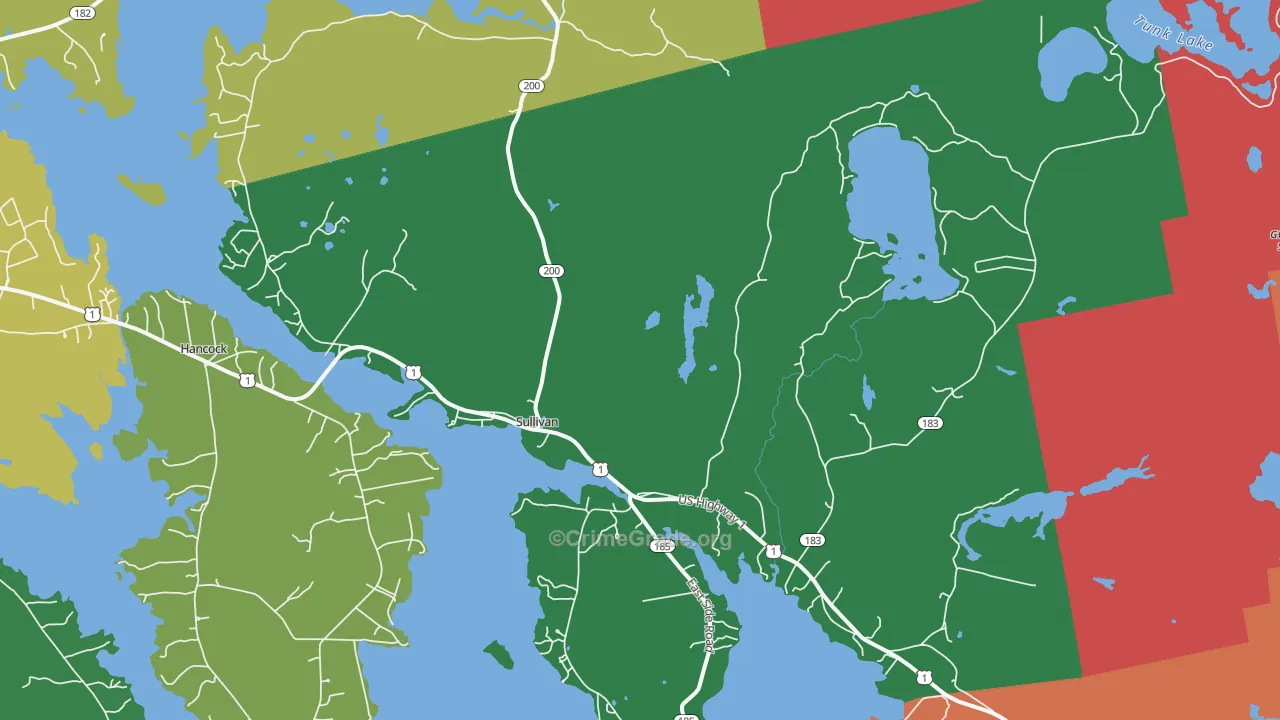 Sullivan, ME Map of Assault Rates
