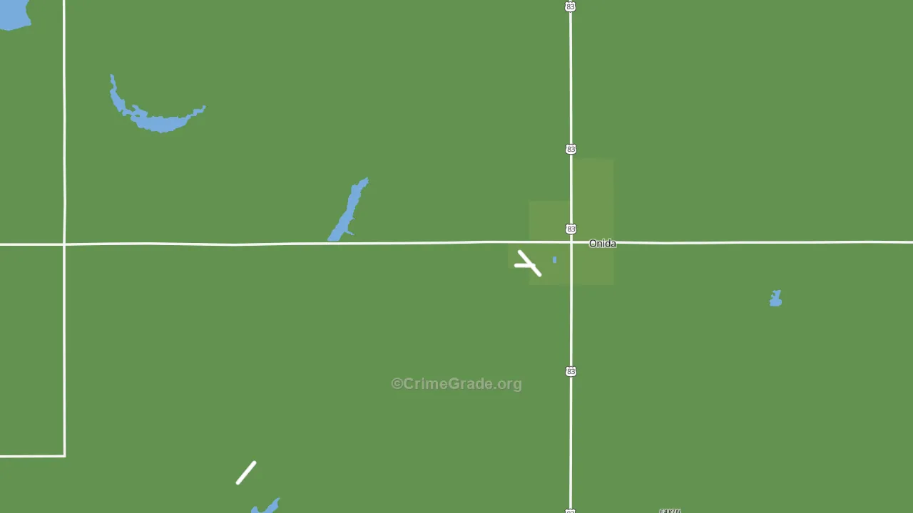 Sully County, SD Map of Assault Rates