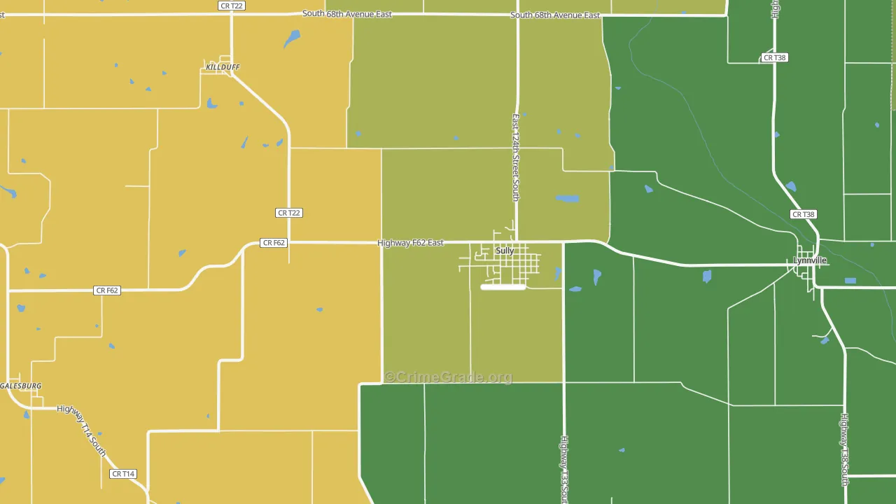 Sully, IA Map of Assault Rates