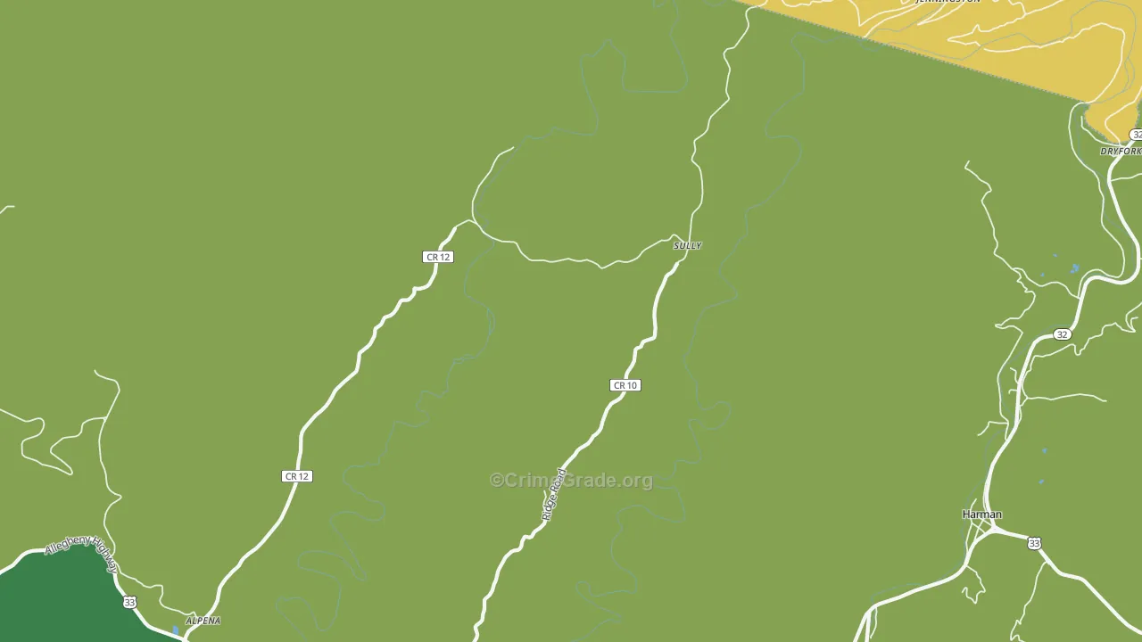 Sully, WV Map of Assault Rates
