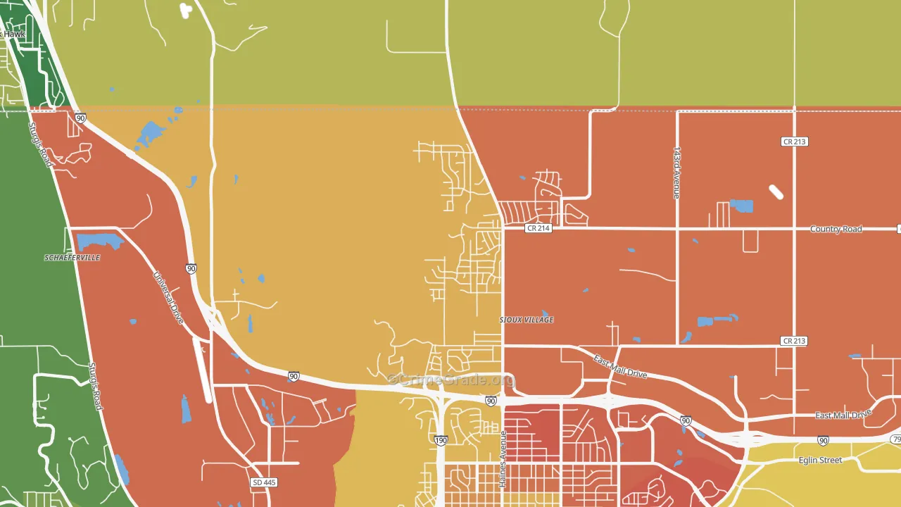 Sulphur, SD Map of Assault Rates
