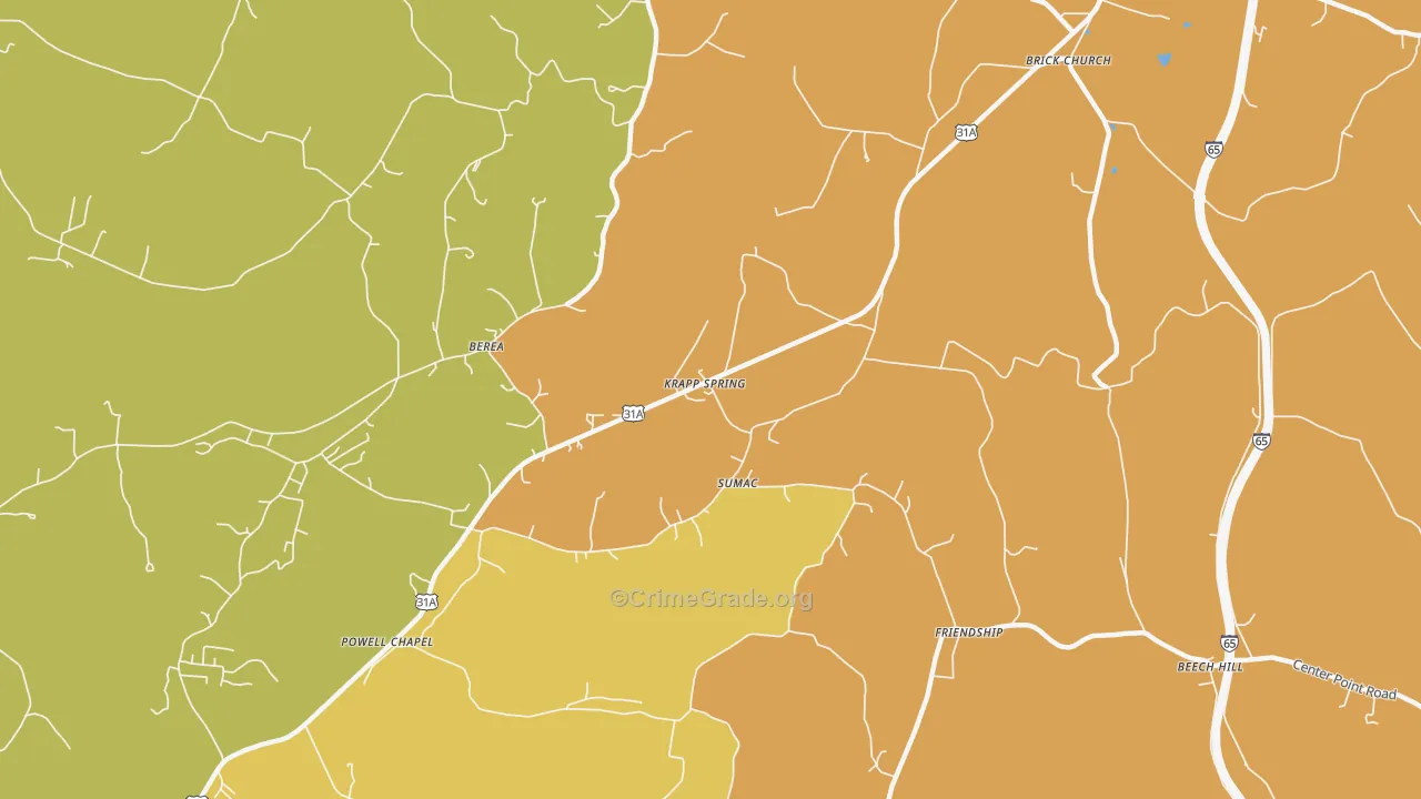 Sumac, TN Map of Assault Rates