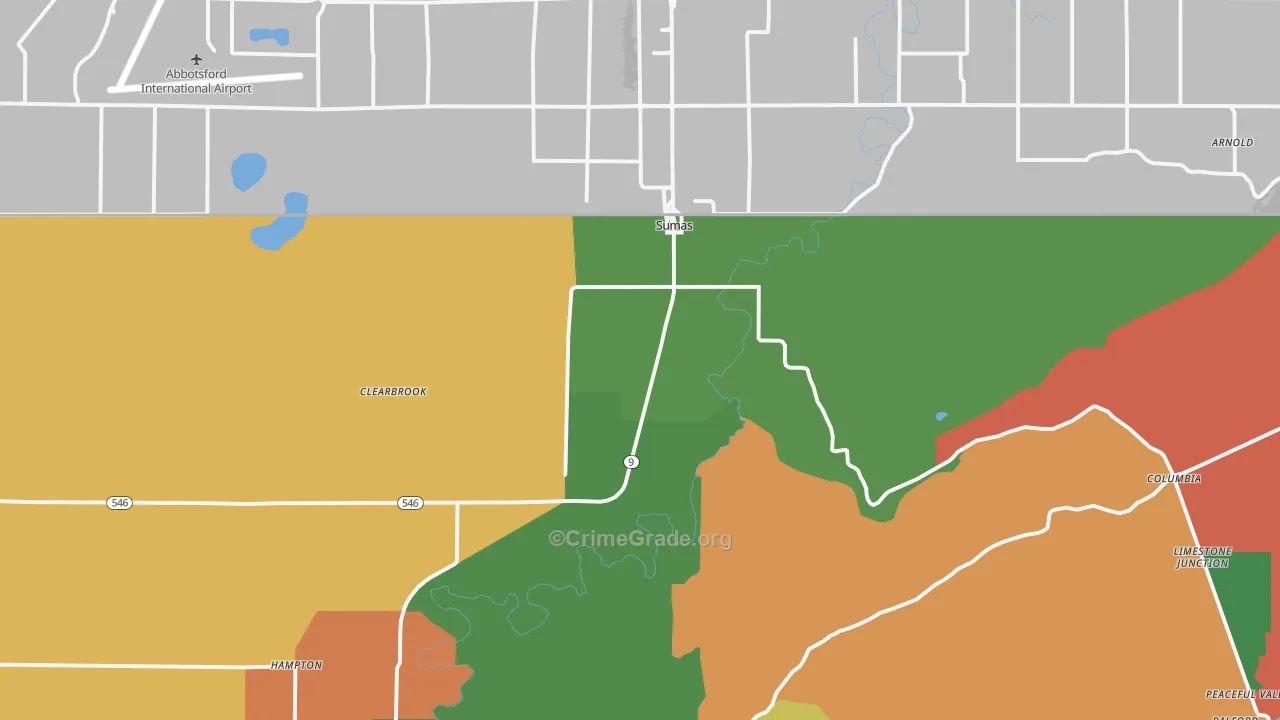 Sumas, WA Map of Assault Rates