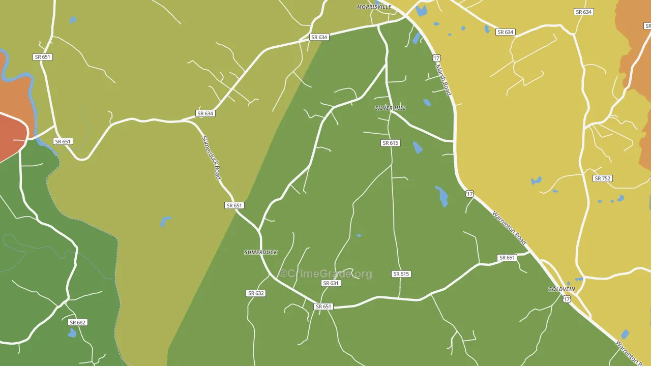 Sumerduck, VA Map of Assault Rates