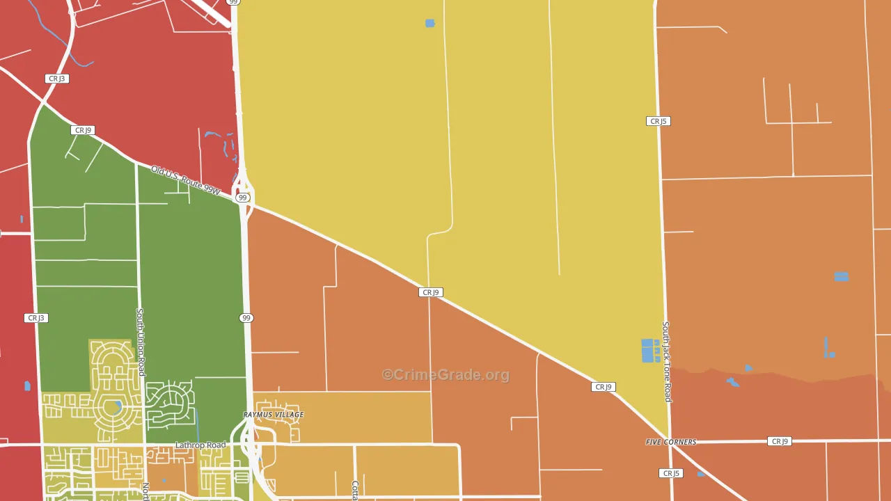 Summer Home, CA Map of Assault Rates