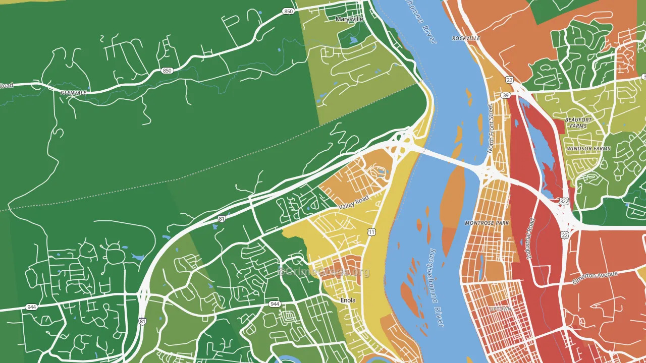 Summerdale, PA Map of Assault Rates