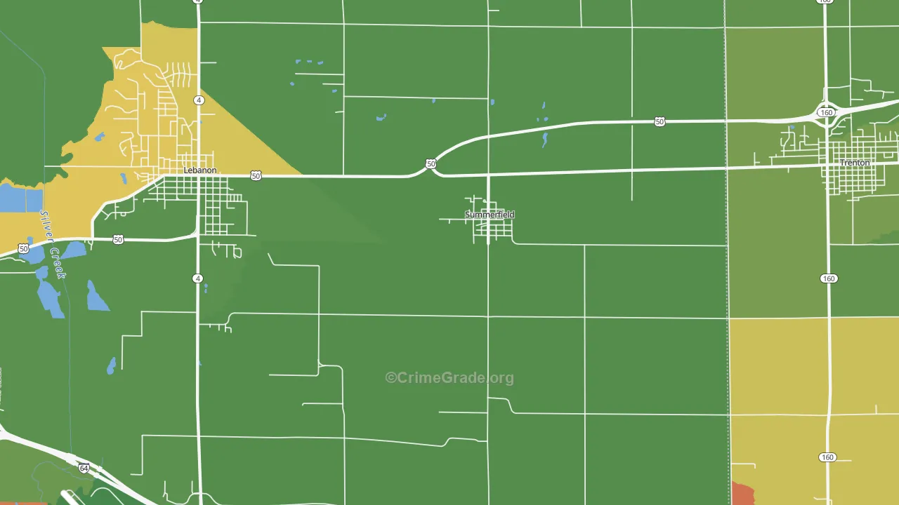 Summerfield, IL Map of Assault Rates
