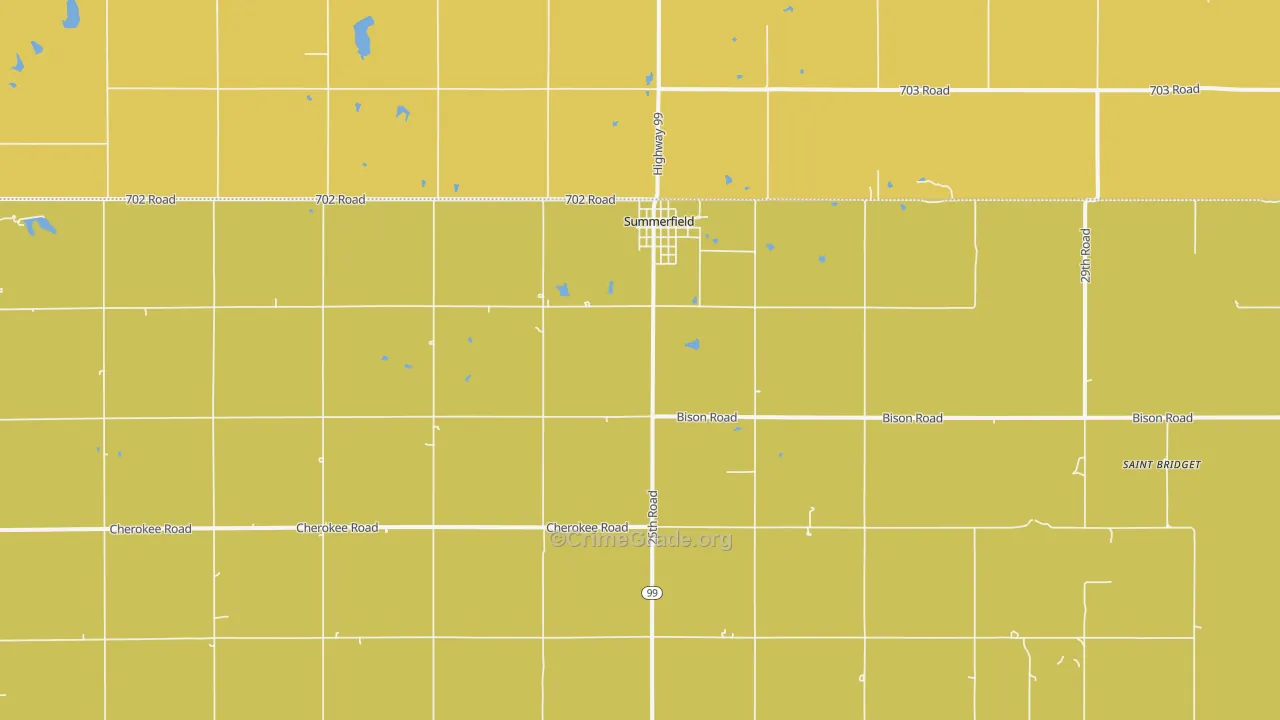 Summerfield, KS Map of Assault Rates