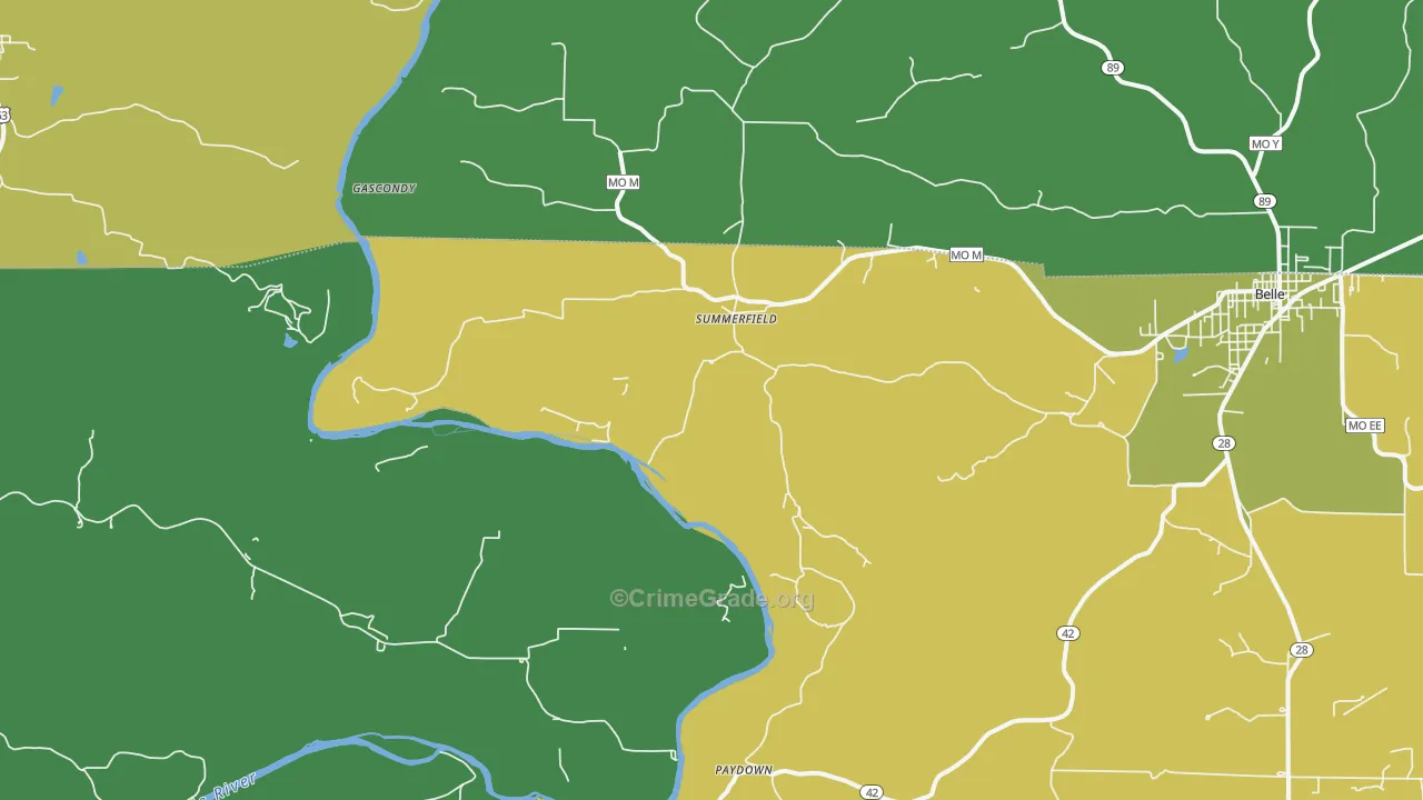 Summerfield, MO Map of Assault Rates
