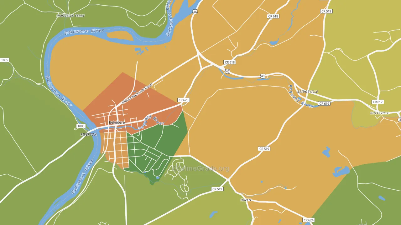 Summerfield, NJ Map of Assault Rates