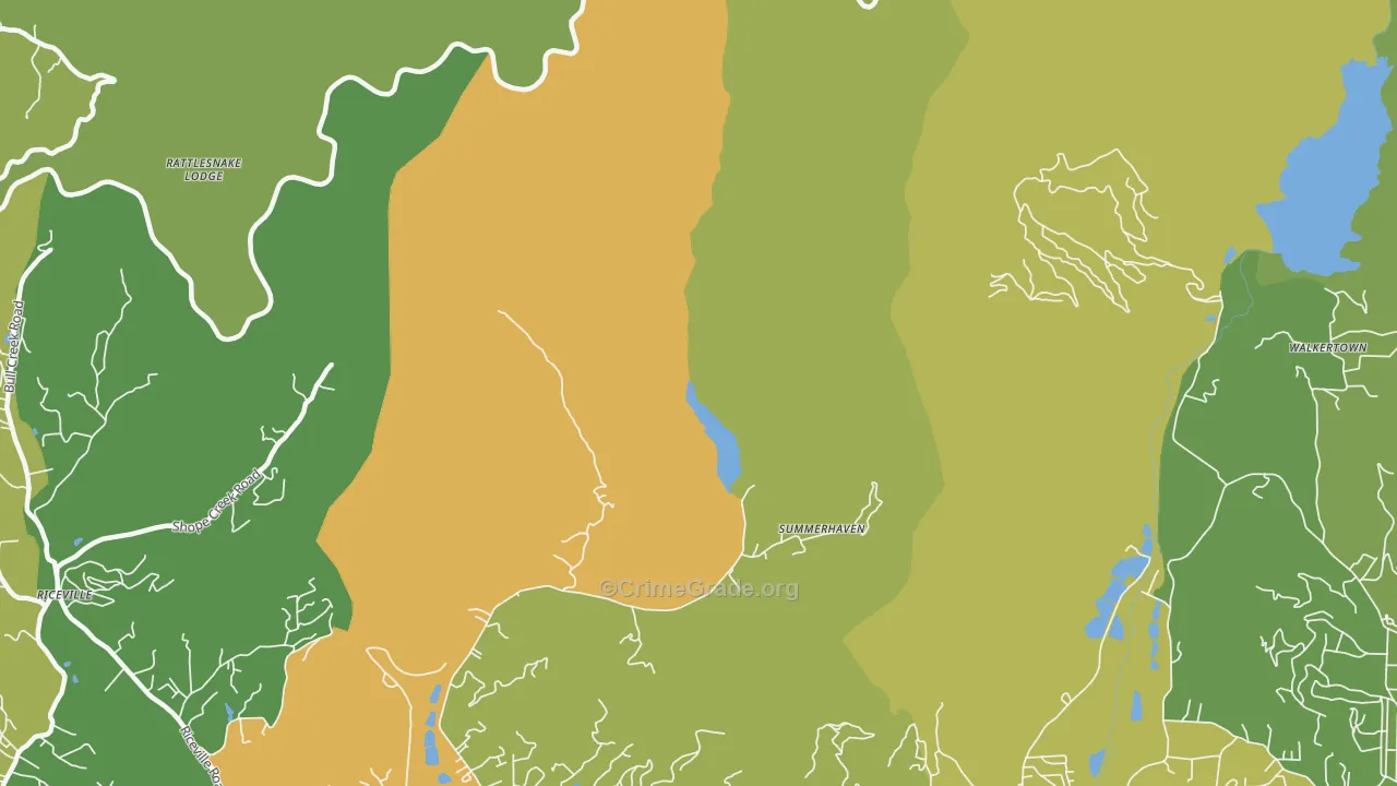 Summerhaven, NC Map of Assault Rates