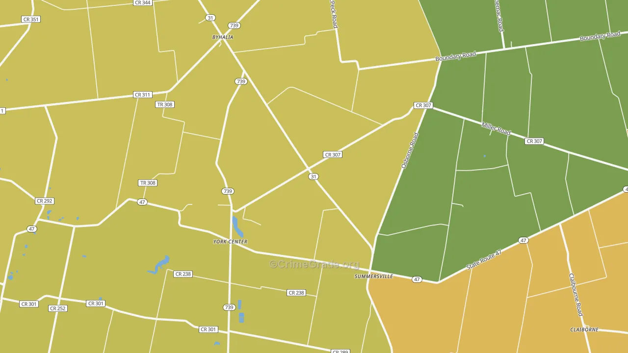 Summersville, OH Map of Assault Rates