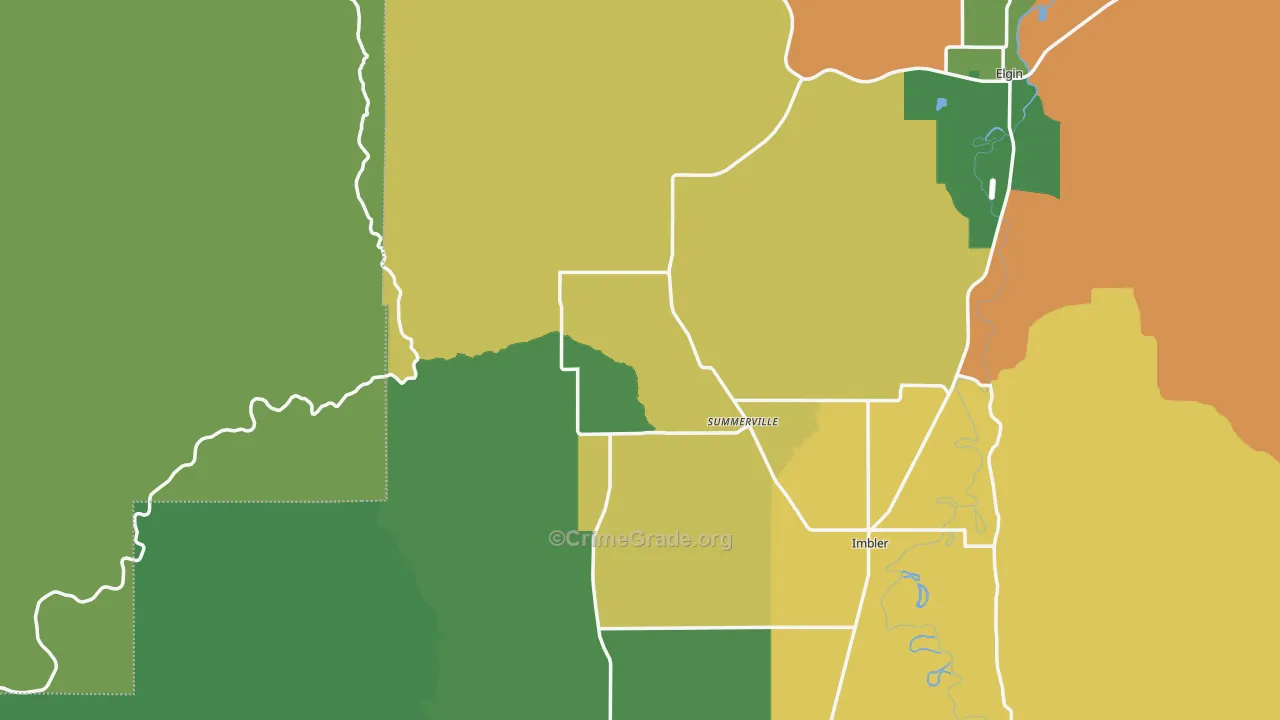 Summerville, OR Map of Assault Rates