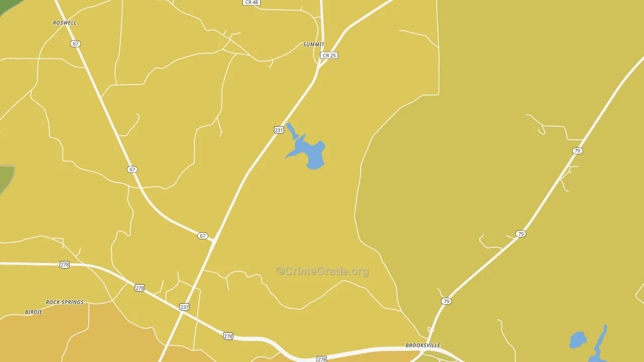 Summit, AL Map of Assault Rates