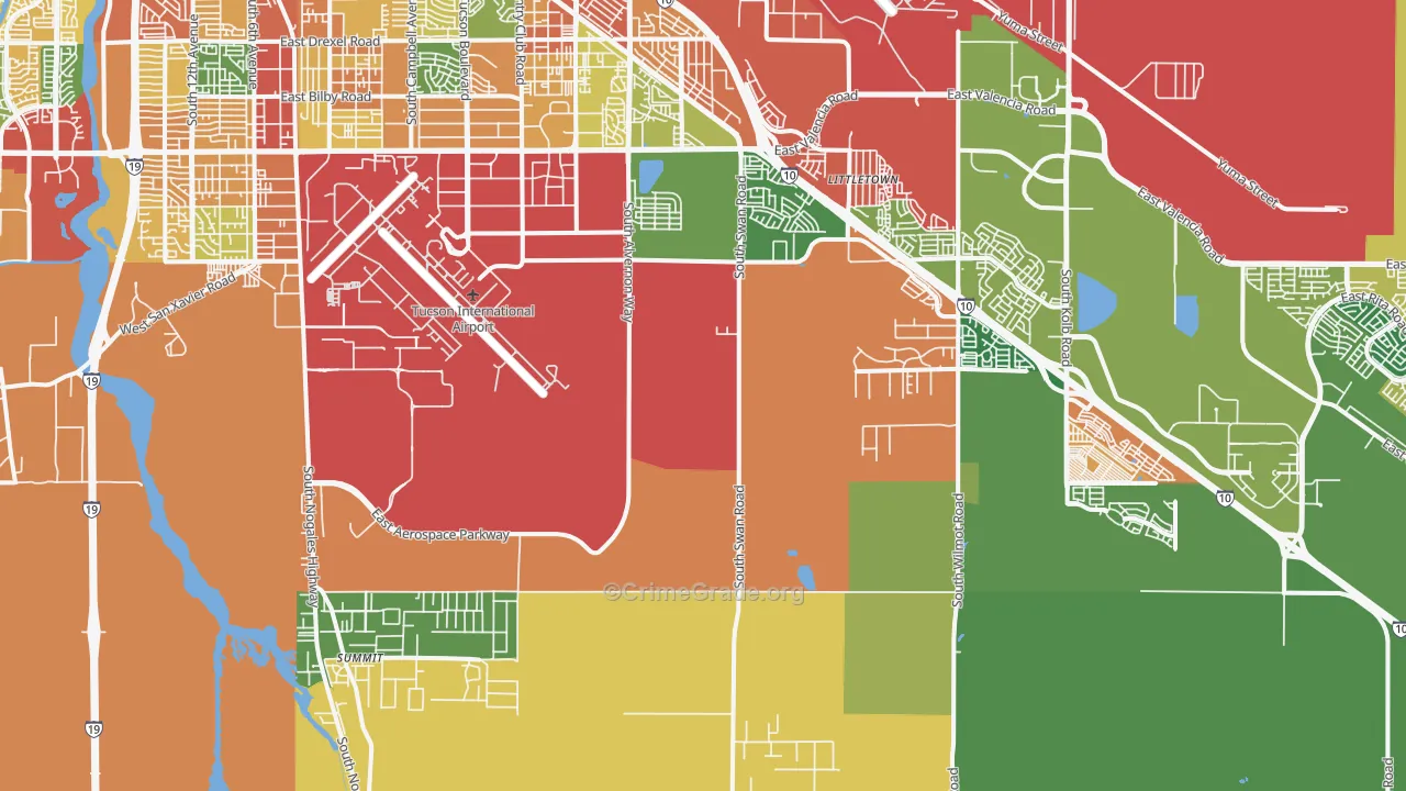 Summit, AZ Map of Assault Rates