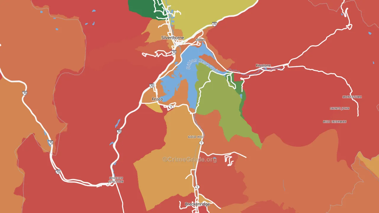 Summit County, CO Map of Assault Rates