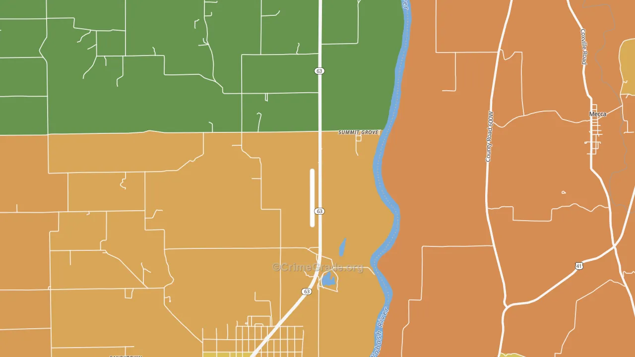 Summit Grove, IN Map of Assault Rates