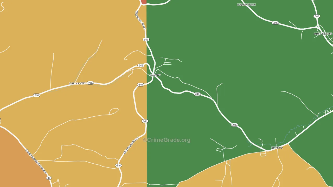 Summit, PA Map of Assault Rates