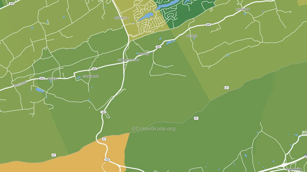 Summit Station, PA Map of Assault Rates