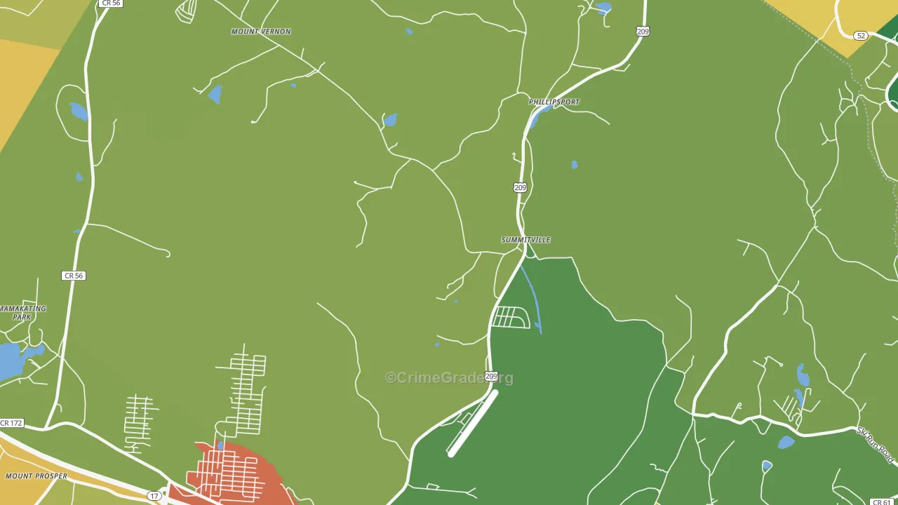 Summitville, NY Map of Assault Rates